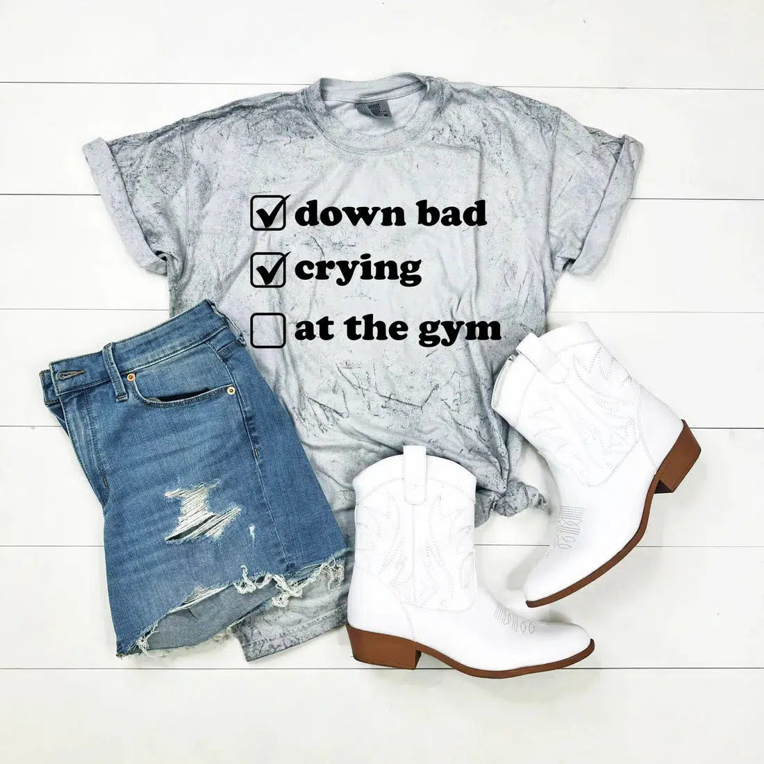 Down Bad Crying at the Gym Graphic Tee-Lola Monroe Boutique