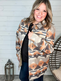 "Down home" Aztec Jacket-Lola Monroe Boutique