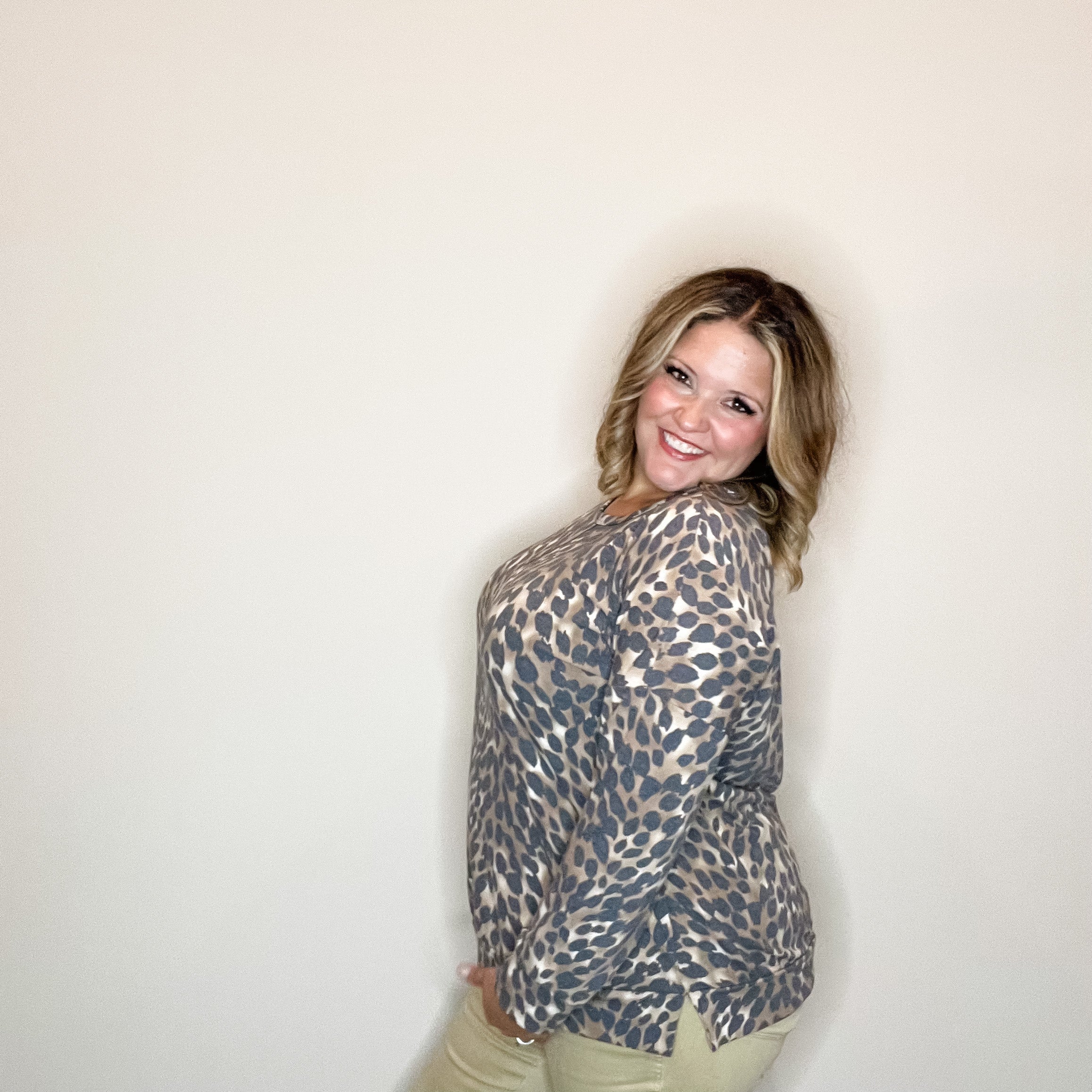 "Down With It" Animal Print Long Sleeve Weekender Style-Lola Monroe Boutique