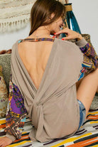 Drop Long Sleeve Open Back Top-Lola Monroe Boutique