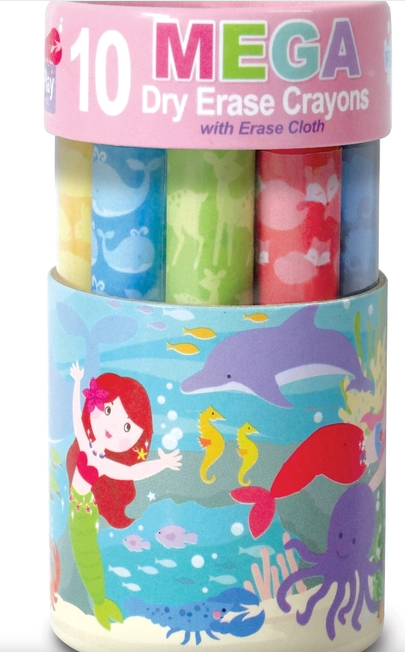 Dry Erase Mega Crayons with Erase Cloth (Multiple Options)