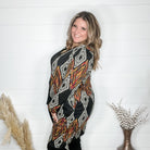 "Dutton" Aztec Print Cardigan with Pockets (Black)-Lola Monroe Boutique