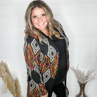 "Dutton" Aztec Print Cardigan with Pockets (Black)-Lola Monroe Boutique