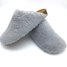 Emotion By Soda Open Back Faux Fur Slipper (Grey)-Lola Monroe Boutique