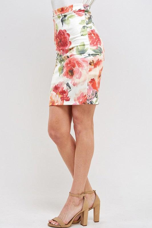 English Garden Pencil Skirt-Lola Monroe Boutique