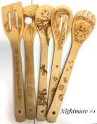 Etched 5 Piece Wooden Kitchen Utensil Sets (Multiple Characters)-Lola Monroe Boutique