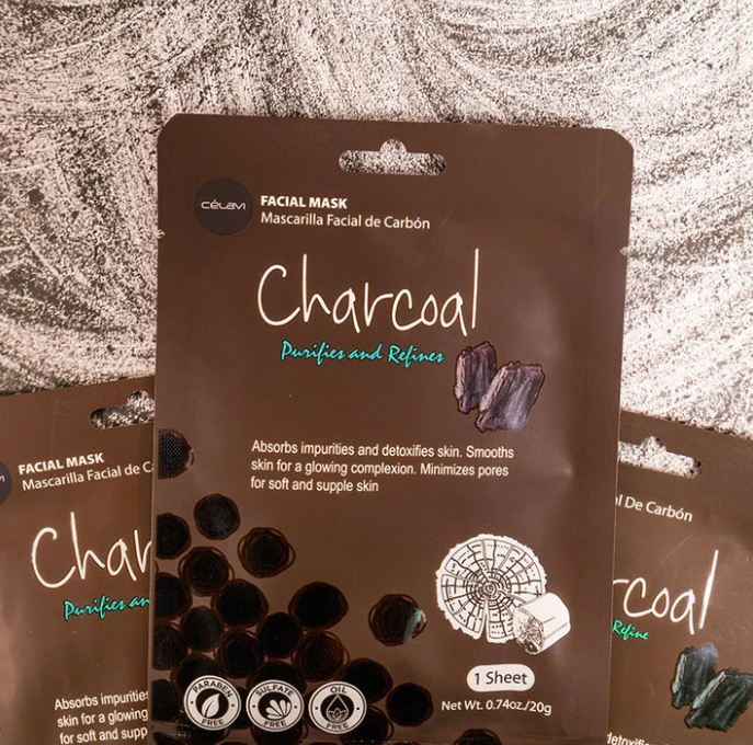 Facial Sheet Mask (Charcoal)-Lola Monroe Boutique