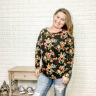 "Falling In Love" Floral Long Sleeve Top-Lola Monroe Boutique