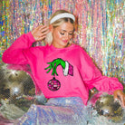 Faux sequin disco grinch-Lola Monroe Boutique