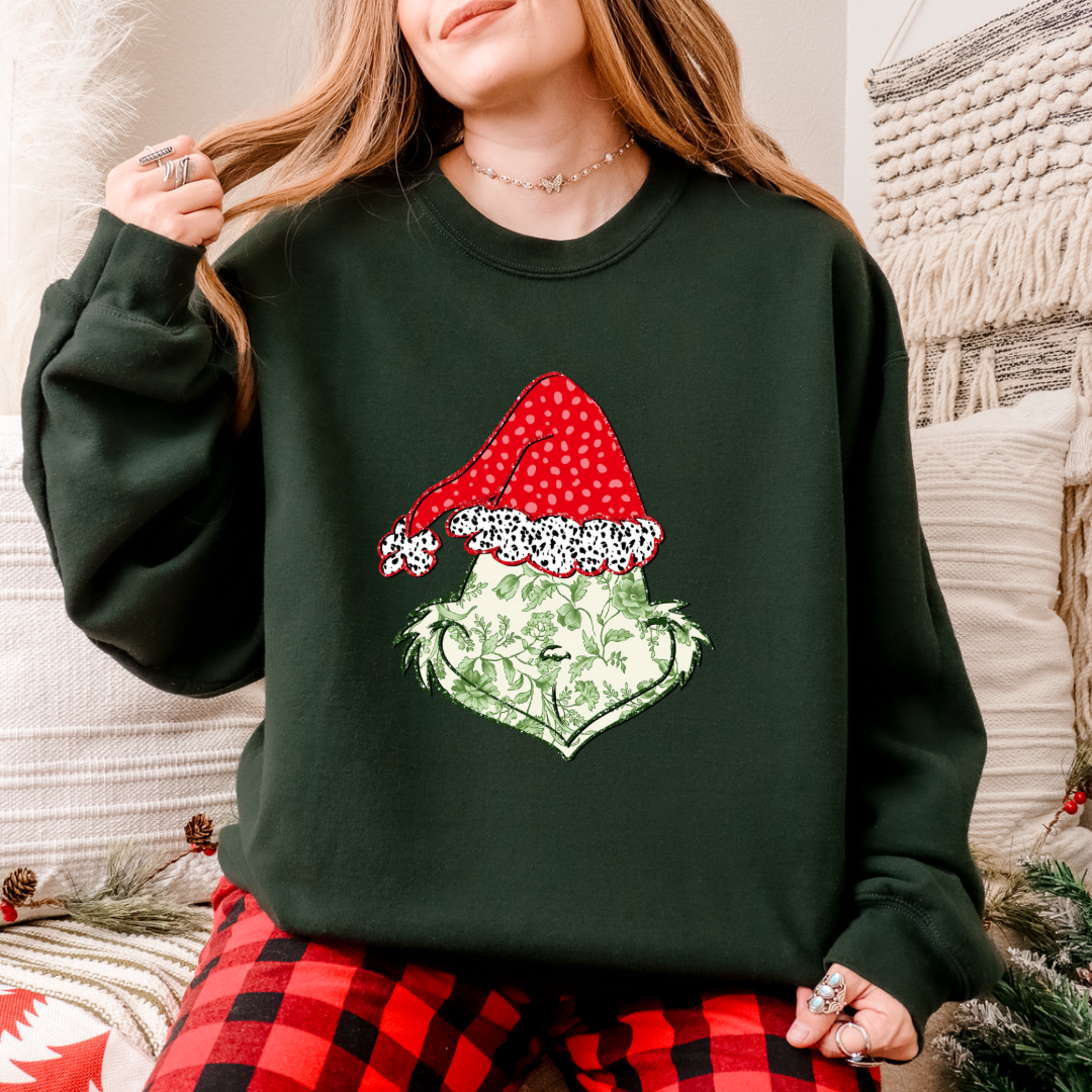 Faux sparkle grinch-Lola Monroe Boutique