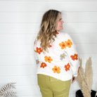 "Felicia" Fall Floral Long Sleeve Sweater-Lola Monroe Boutique