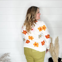 "Felicia" Fall Floral Long Sleeve Sweater