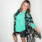 "Fidget" Floral Kimono Cover Up-Lola Monroe Boutique