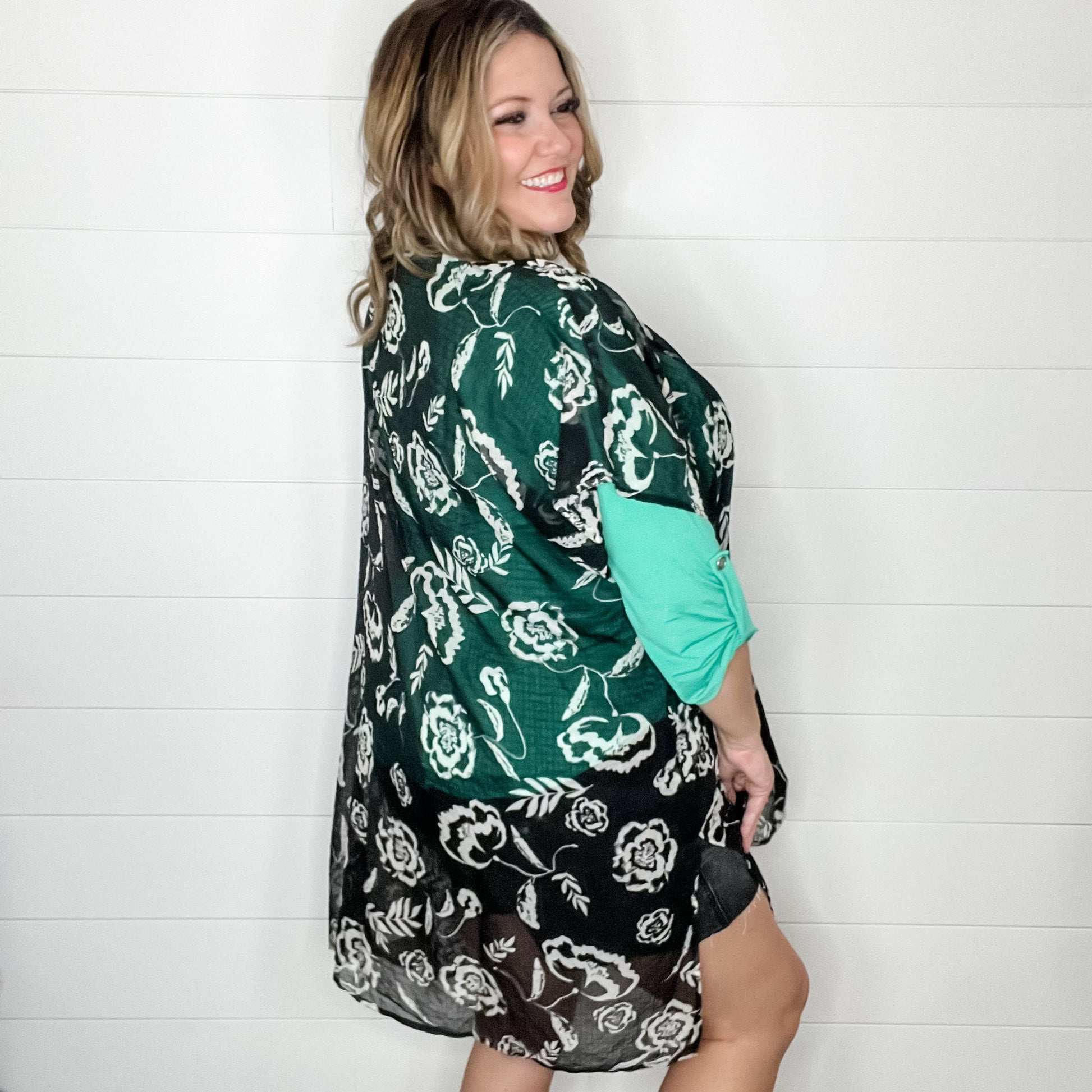 "Fidget" Floral Kimono Cover Up