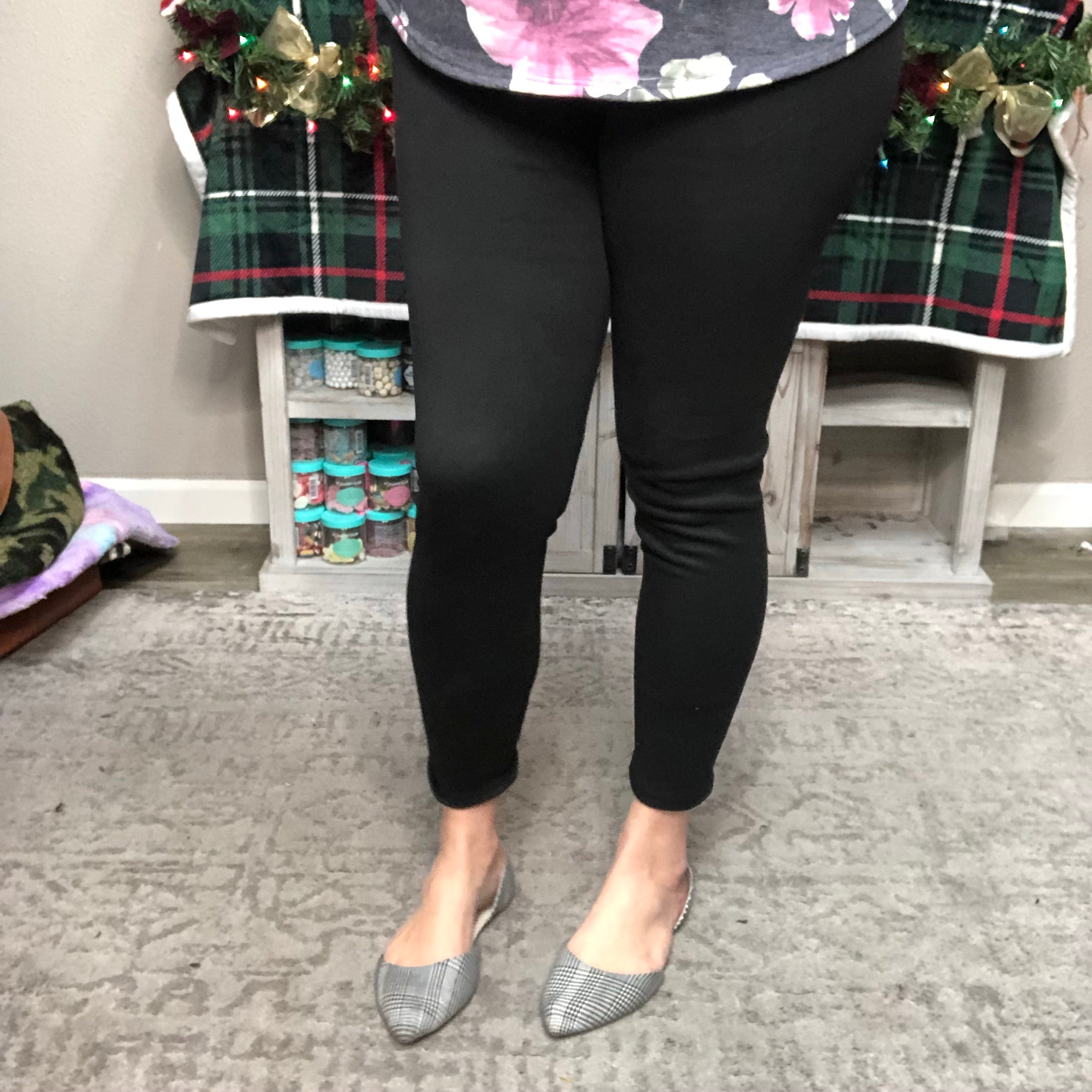 *Final Sale* Black Fleece Lined Leggings-Lola Monroe Boutique