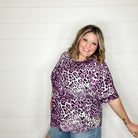 "Fizzy" Animal Print Cuffed Short Sleeve-Lola Monroe Boutique