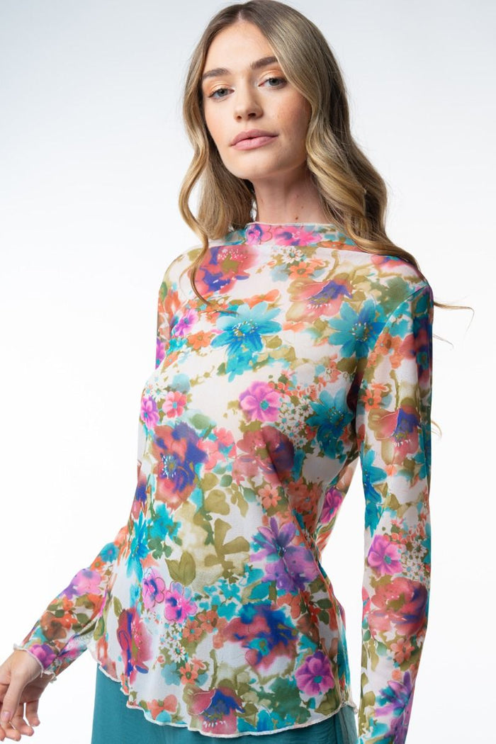 "Flawless" Floral Long Sleeve-Lola Monroe Boutique