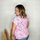 "Fletcher" Floral Split Neck Cuffed Short Sleeve-Lola Monroe Boutique