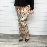 Floral Straight Leg Pant with Pockets-Lola Monroe Boutique