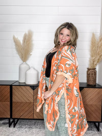 "Florida" Kimono with Fringe-Lola Monroe Boutique