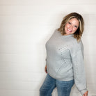 "Fog Horn" Crew Neck Long Sleeve Sweater-Lola Monroe Boutique