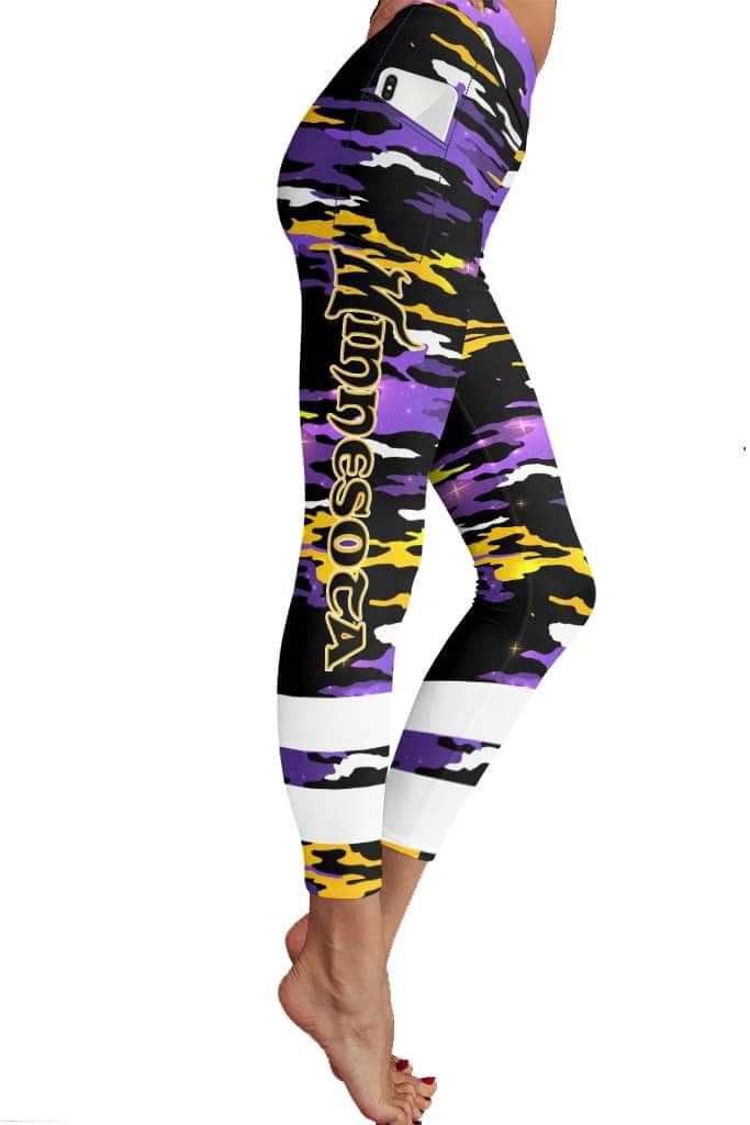 Football Leggings With Pockets-Lola Monroe Boutique