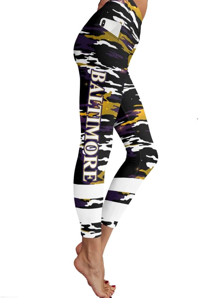 Football Leggings With Pockets-Lola Monroe Boutique