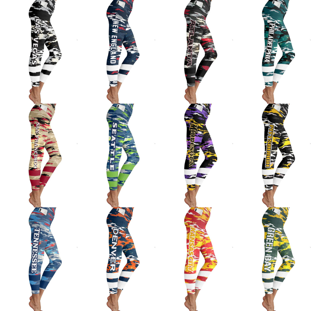 Football Leggings With Pockets-Lola Monroe Boutique