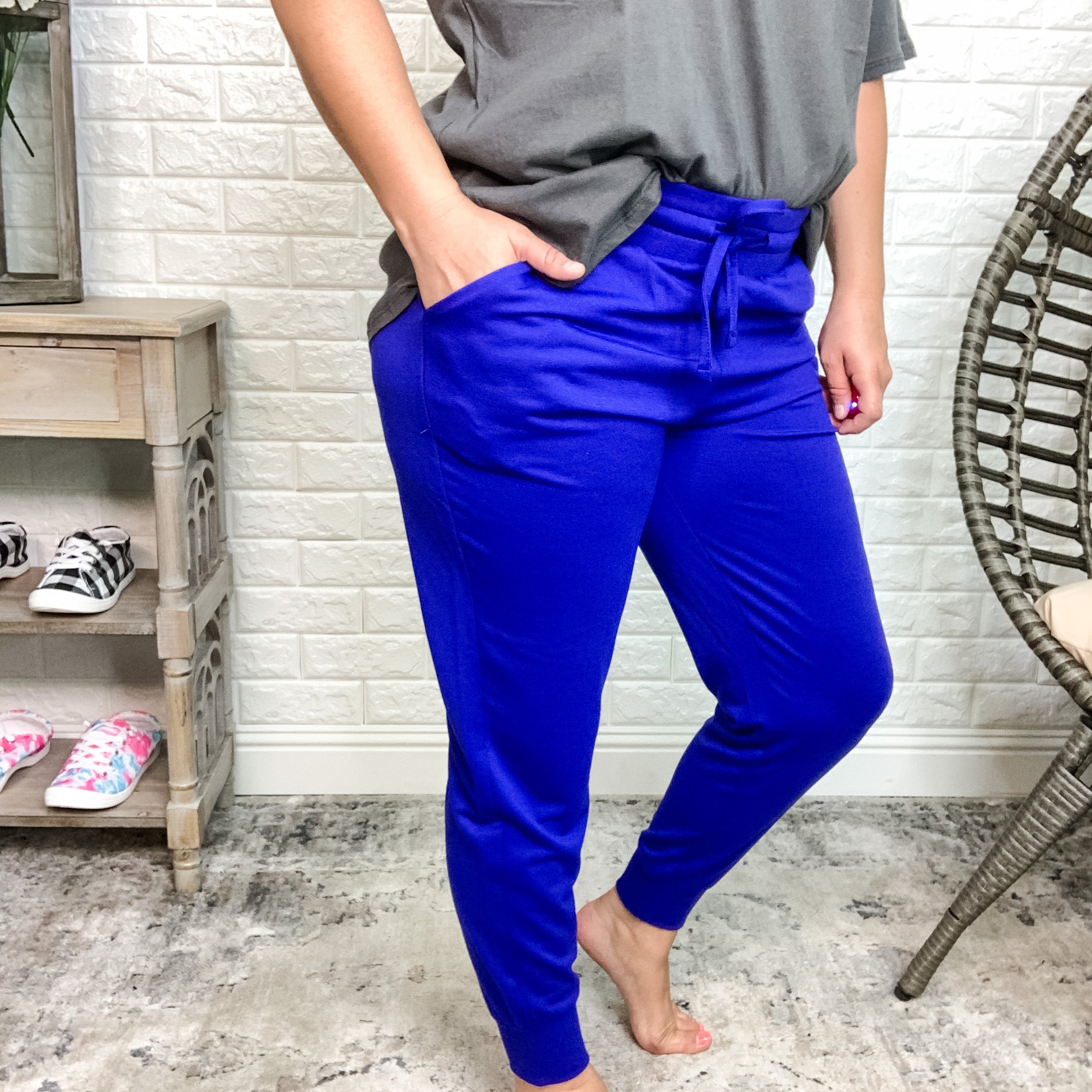 French Terry Capri Joggers (Multiple Colors)-Lola Monroe Boutique