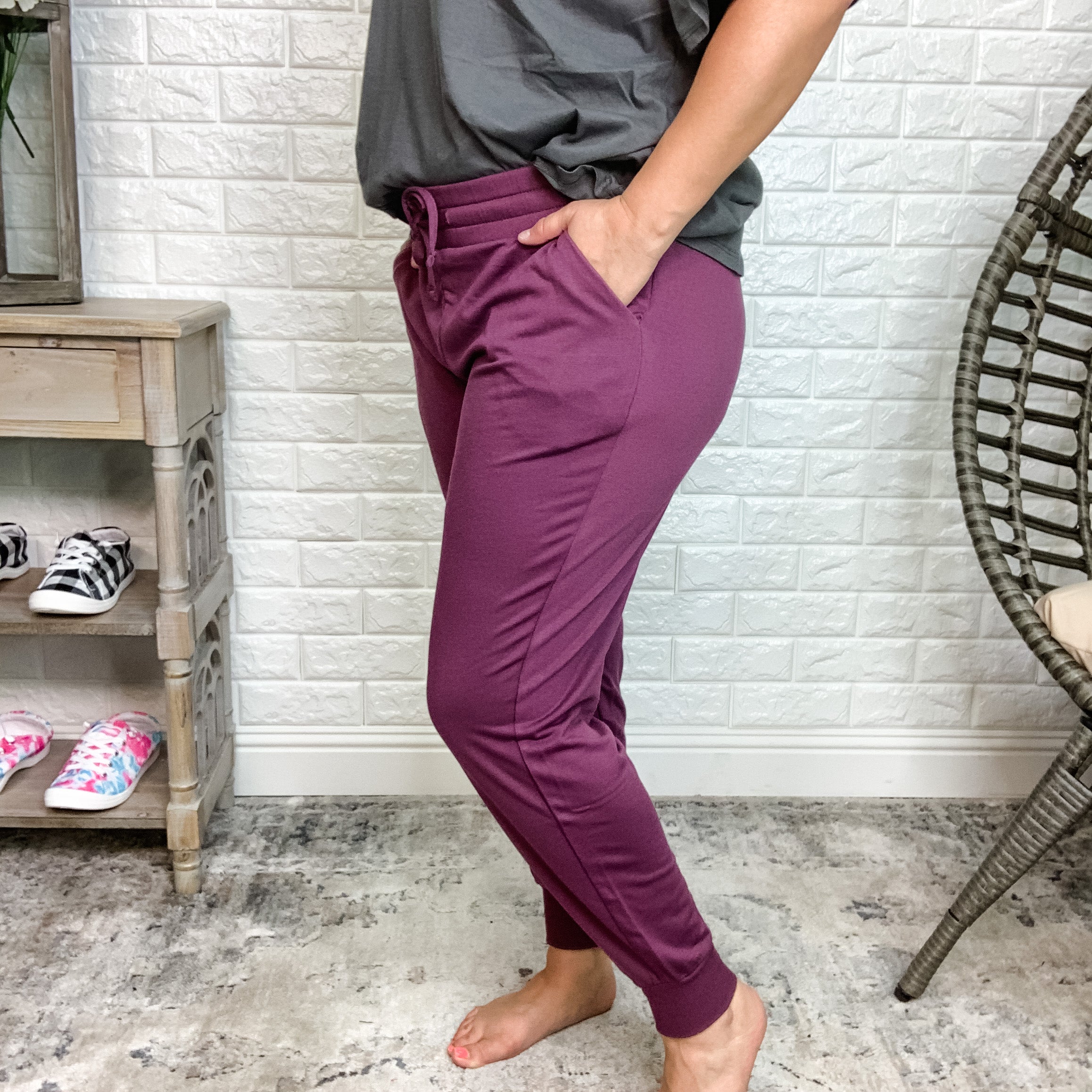 French Terry Capri Joggers (Multiple Colors)-Lola Monroe Boutique