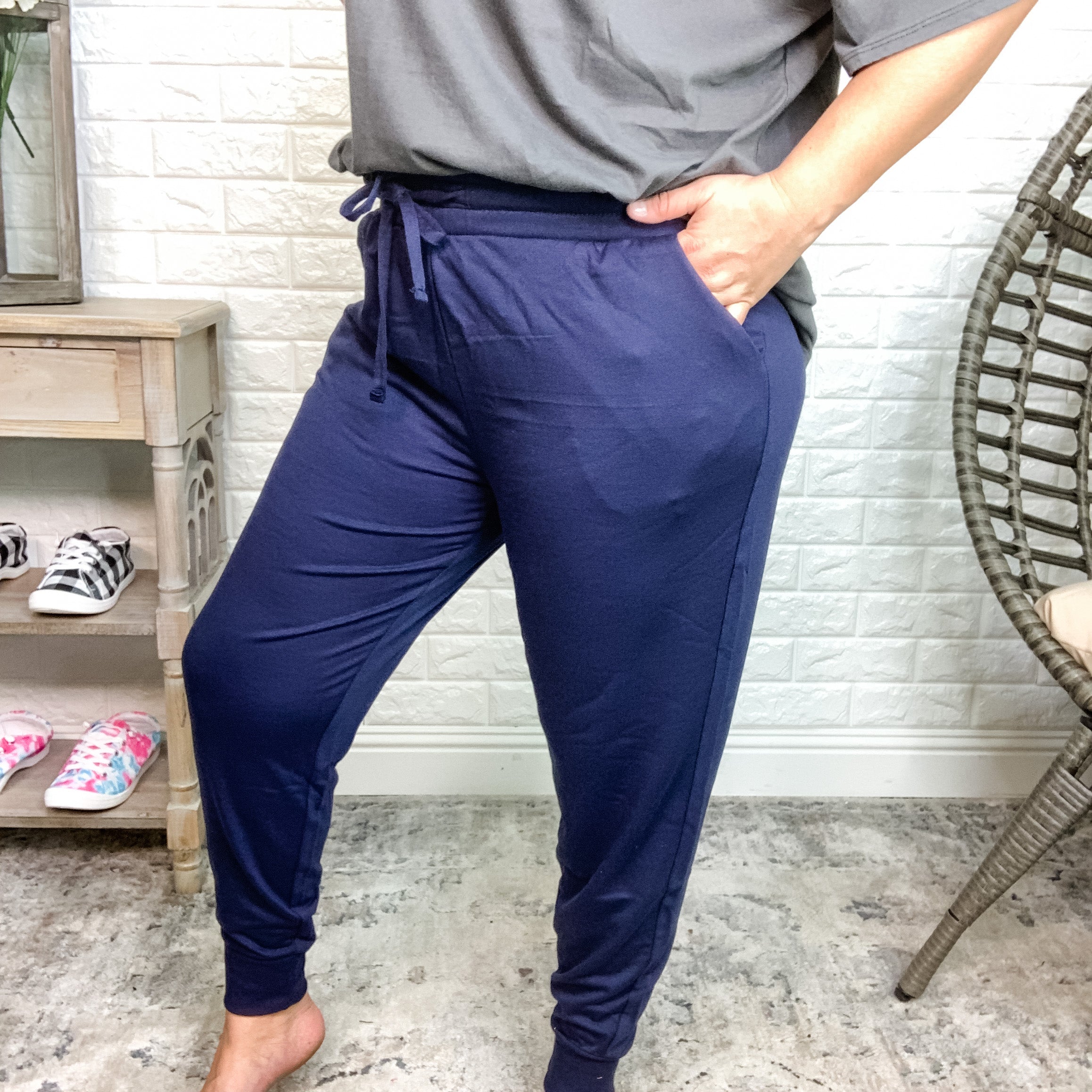 French Terry Capri Joggers (Multiple Colors)-Lola Monroe Boutique