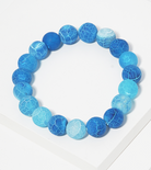 Frosted Semi Precious Stone Bead Bracelet (Multiple Colors)-Lola Monroe Boutique