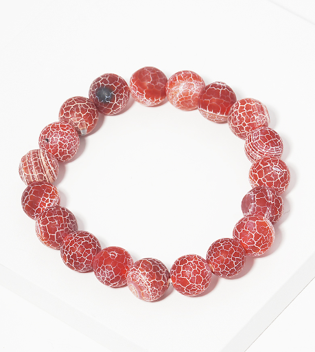 Frosted Semi Precious Stone Bead Bracelet (Multiple Colors)-Lola Monroe Boutique