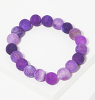 Frosted Semi Precious Stone Bead Bracelet (Multiple Colors)-Lola Monroe Boutique