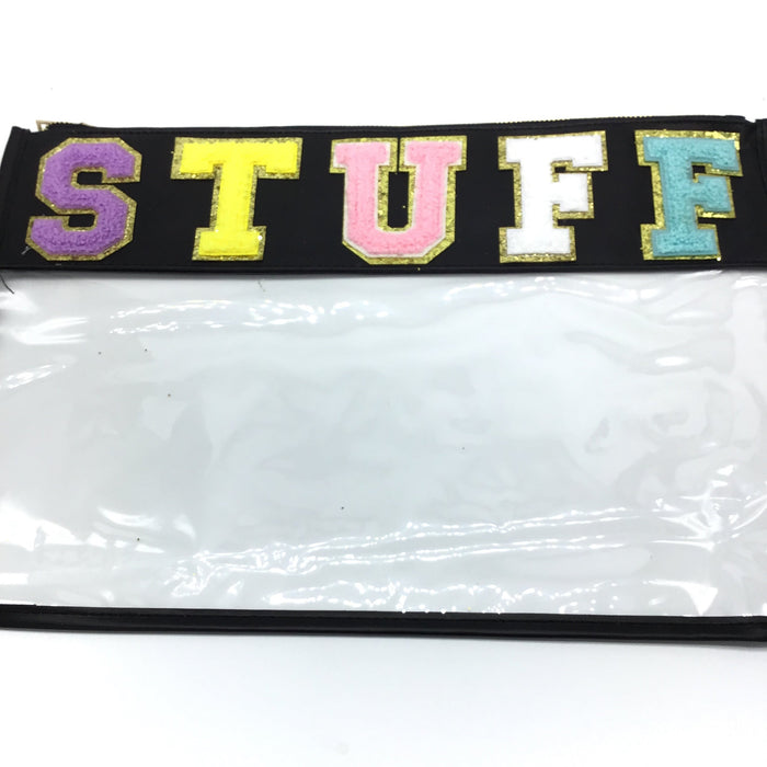 Fun Puffy Letter Plastic Pouches (Multiple Options)-Lola Monroe Boutique