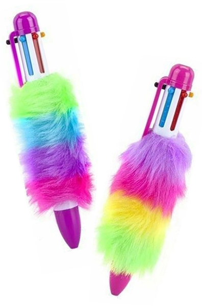 Fuzzy 6 in 1 Colored Pen-Lola Monroe Boutique