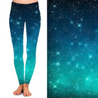 Galaxy Leggings (Teal)-Lola Monroe Boutique