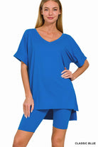 "Game Set Match" Lounge Set (Classic Blue)-Lola Monroe Boutique