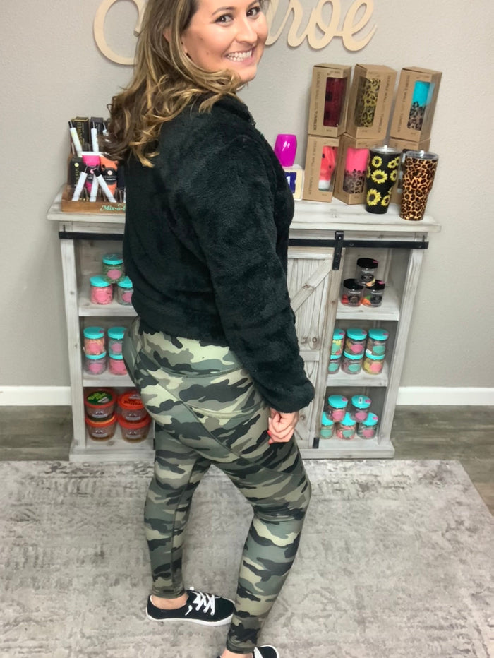 "Gearing Up" Camo Leggings with Pockets-Lola Monroe Boutique