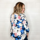 "Generation" Floral Split Neck Lizzy 3/4 Sleeve Split Neck-Lola Monroe Boutique