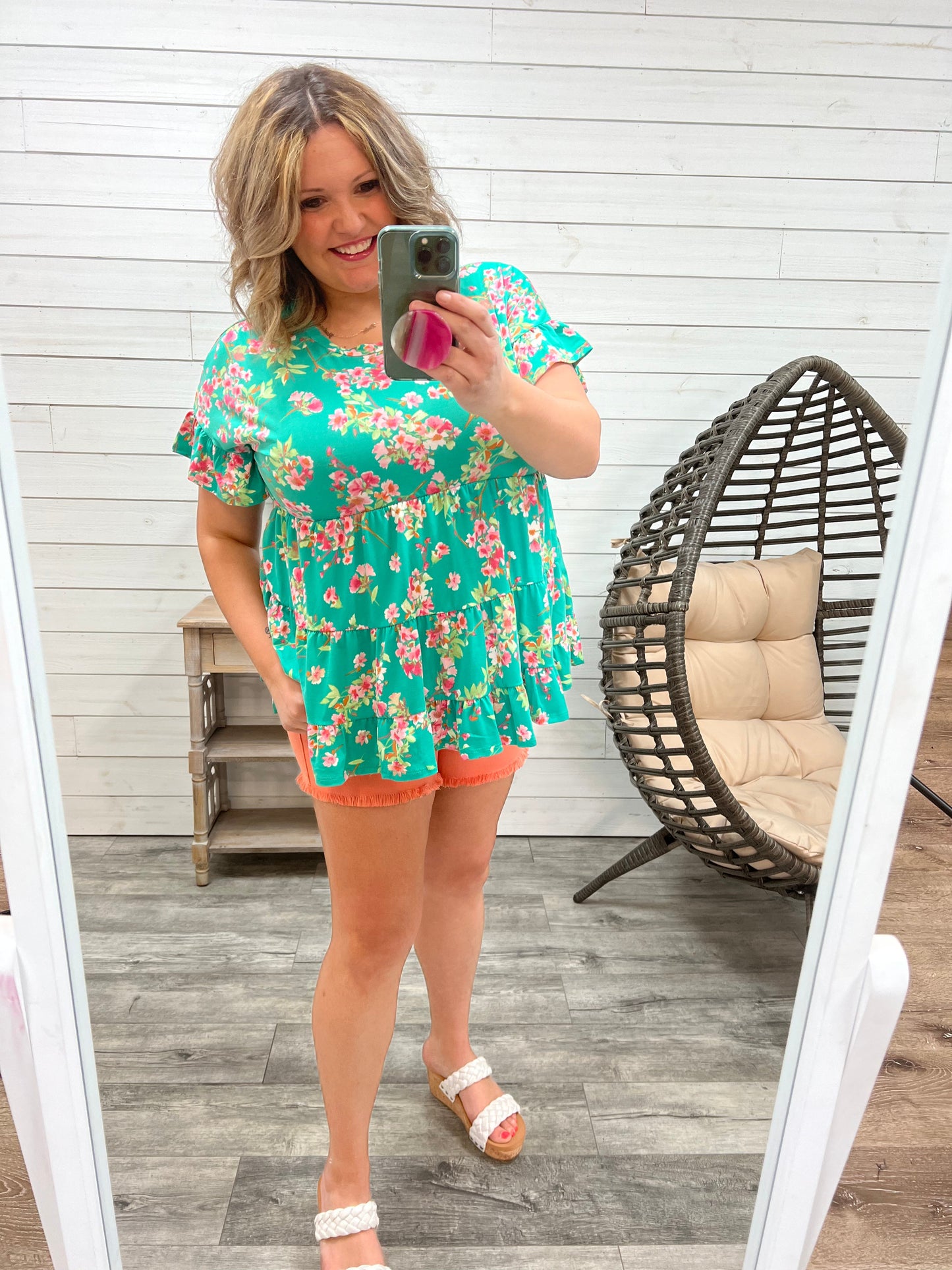 "Gertie" Ruffle Cap Sleeve Floral Babydoll