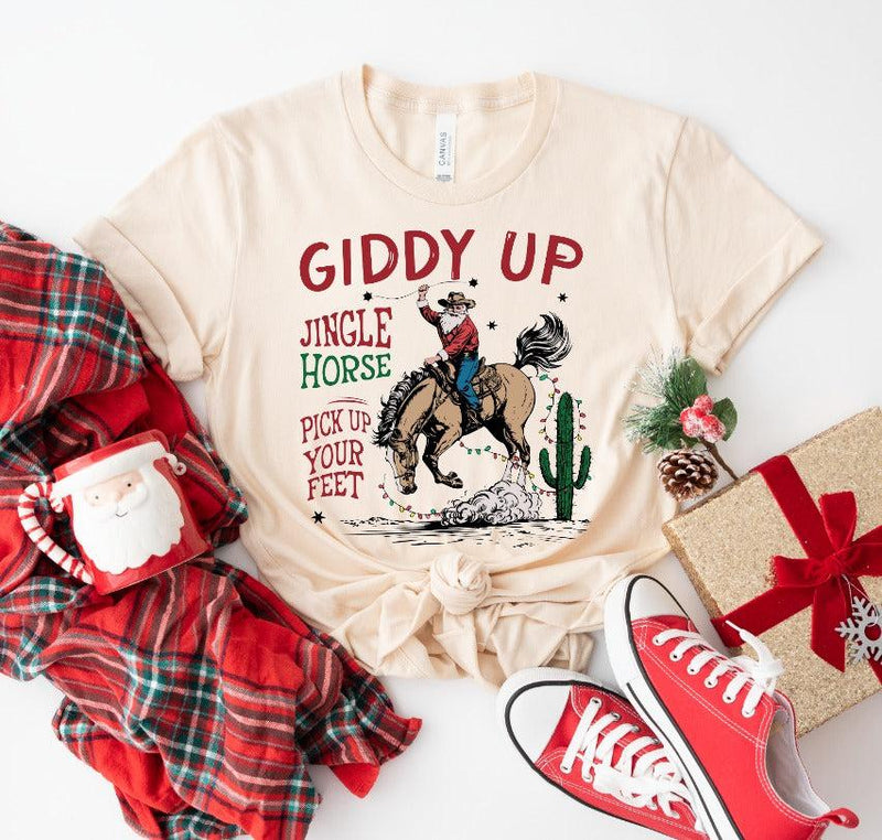 "Giddy Up Jingle Horse" Graphic Tee