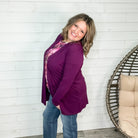 "Gilbert" Slouchy Pocket Cardigan (Dark Plum)-Lola Monroe Boutique