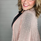 "Glamour" Studs and Pearls Gauzy Cardigan (Multiple Colors)-Lola Monroe Boutique