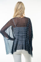 "Glamour" Studs and Pearls Gauzy Cardigan (Multiple Colors)-Lola Monroe Boutique