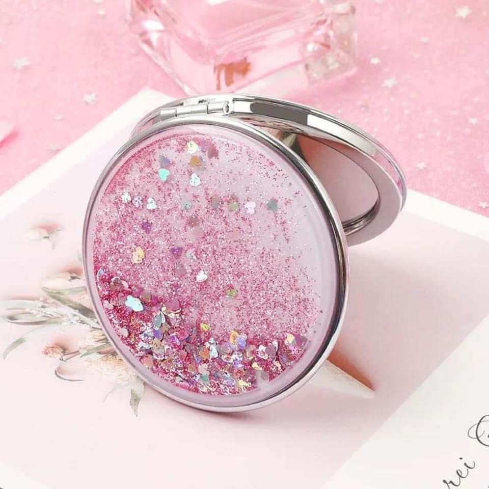 Glitter Compact Mirrors (Multiple Shapes & Colors)-Lola Monroe Boutique