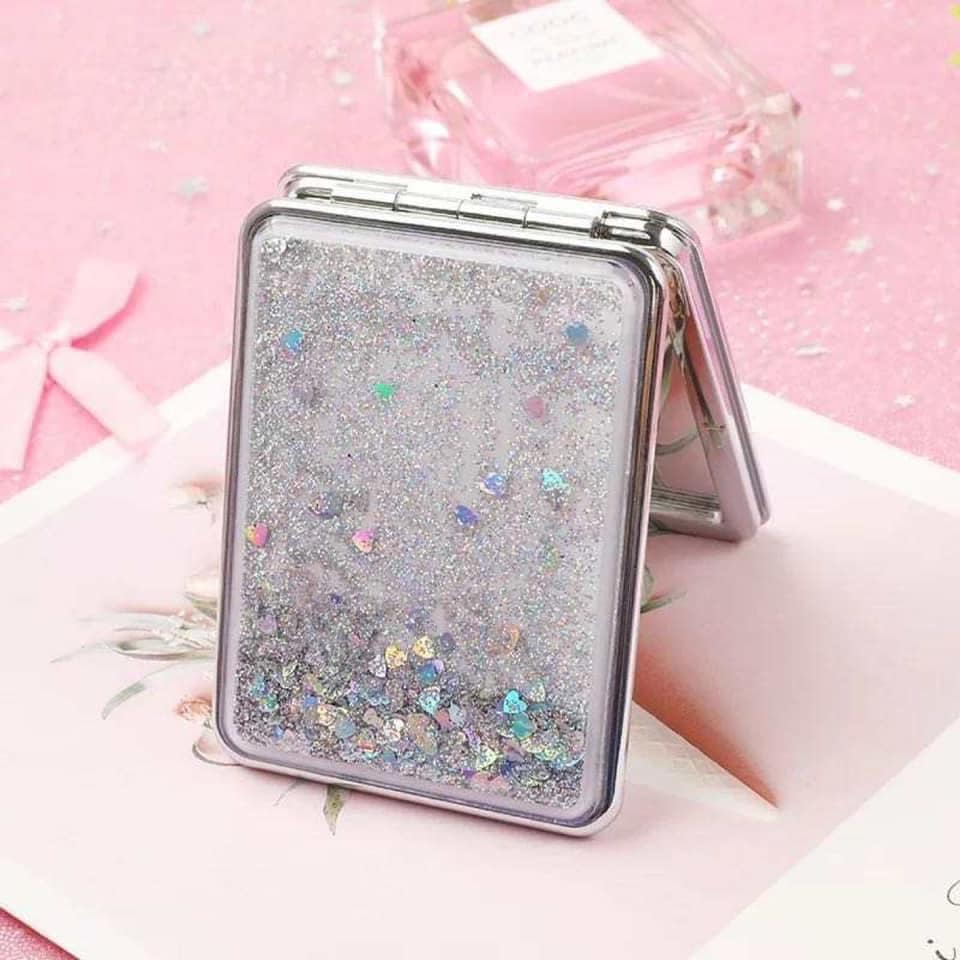 Glitter Compact Mirrors (Multiple Shapes & Colors)-Lola Monroe Boutique