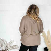 "Go For It" Long Sleeve Weekender with Hood (Mocha)