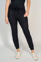 "Gold Medal" High-Waisted Jogger Leggings (Black)-Lola Monroe Boutique