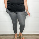 "Gold Medal" High-Waisted Jogger Leggings (Charcoal)-Lola Monroe Boutique